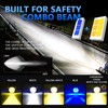 Motorcycle Driving Lights 120W Auxiliary Hi Lo 5-Mode Foglights Spotlights