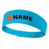 Basketball Name Printed Moisture Wicking Headbands - Sky Blue