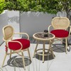 idee-home Outdoor Bistro Chair Cushions, 15”x15”x 3” Thick Outdoor Round