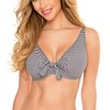 Vivisence 3203 Women's Bikini Bra Soft Cups Striped Pattern (3203)