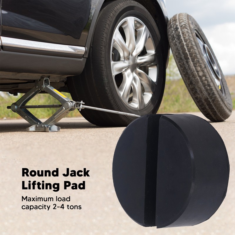 4PCS Rubber Jack Lifting Pad Adapter Floor Round Slotted Frame