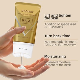Firming Neck Cream, Neck Creams for Tightening and Firming with Double Massage Rollers - Reduces Wrinkles Fine Lines And Double Chin, Moisturizes & Tightens Skin, Improves Elasticity, 120g