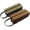 Enyuwlcm Heavy Canvas Stationery Large Pencil Bag with Handle Strap