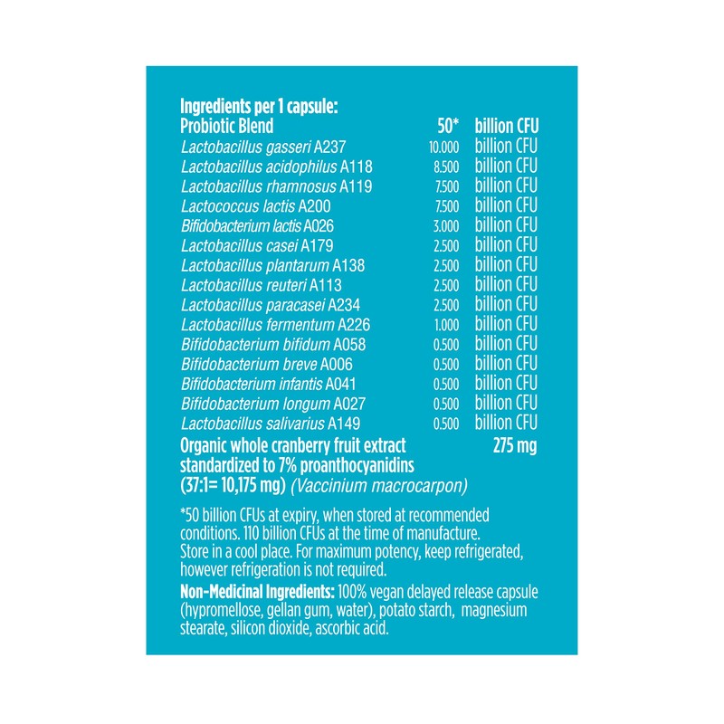 Genuine Health UTI Probiotic, 30 count, 50 Billion CFU, Natural