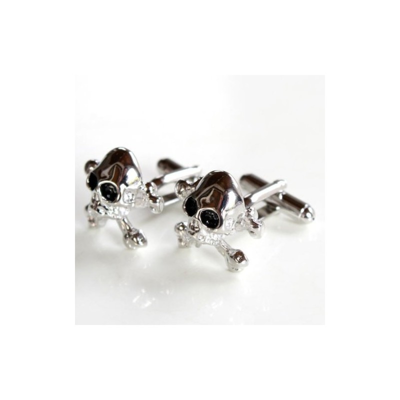 鎌倉カフス工房 スカル（髑髏）＆クロスボーンカフス sc017