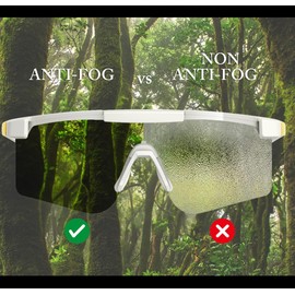 HTS HUNTERSKY Z87 Small UV400 Anti-fog Safety glasses for Youth Women, Running Cycling Pickleball F317D