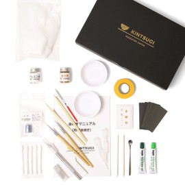[KIJIMATSU] Simple Beginner-Friendly Easy Kintsugi Full Set Using Brass Powder Kintsugi Kintsugi Kit Kintsugi Set [With Easy-to-Understand Detailed Manual for Beginners]