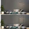 Melkus Wall Molding 3 Set Premade Wainscoting Panels for Interior