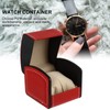 Operitacx Watch Box Single, PU Leather Single Watch Case, Elastic