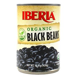 Iberia Organic Black Beans, 15.5 Ounce (Pack of 24)
