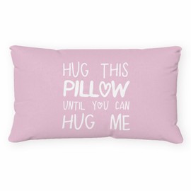 Sufamb Hug This Pillow Until You Can Hug Me Throw Pillow Covers Decor for Bedroom,12''x20'' Pillow case, Boyfriend Girlfriend Birthday Gifts，Long Distance Relationships Gifts（Purple）(20x12in)
