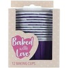 Baked with Love Purple Baking Cups, Cupcake Cases, Greaseproof Baking