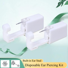 Orglace Ear Piercing Kit,Disposable Ear Piercing Gun with Cubic Zirconia Stud,30pcs/Sets Ear Piercing Tools for Salon and Home Piercing (205# Aquamarine)