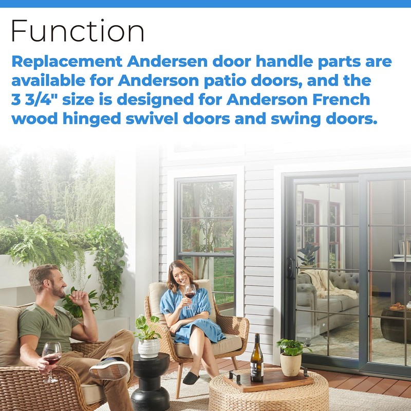Replacement Andersen Door Handle Parts 3-3/4 Long Compatible with Andersen