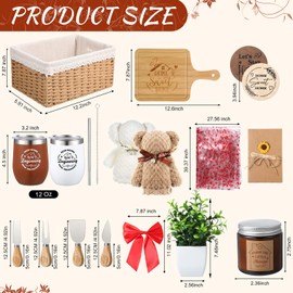 RimCereal House Warming Gifts Basket 21 Pieces Housewarming Gift for New Apartment Closing Gifts for Buyers Couples Women Men New Homeowners Gift Ideas Set(Camel)