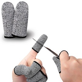 Elfzone Finger Cots Cut Resistant Protector (24 Pcs) - 6.5cm Only - Finger Covers for Cuts, Gloves Life Extender, Cut Resistant Finger Protectors for Kitchen, Work, Sculpture, Anti-Slip, Reusable