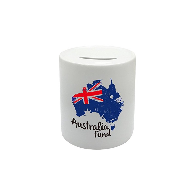 Coralgraph Inc BS074 Australia Fund Novelty Gift Printed Ceramic Piggy