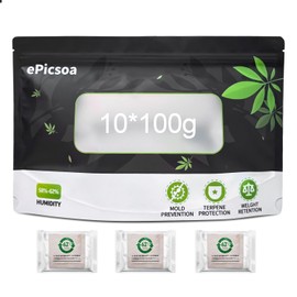 10 x 100 g Reusable Storage Bags (30 x 20 cm) + 3 x 8 g 62% RH Integrated Moisture Control, Airtight Storage Bags, Odour Protection + UV Protection Food Bags