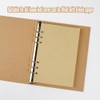 6 Pack A5 Refill Paper, 6 Hole Kraft Paper, Blank,