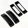 4 Pcs Black Adhesive Cabinet Handles, Self-Stick Instant Drawer Handle,