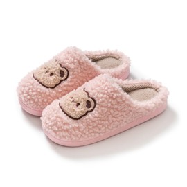 Pantuflas Casa Invierno - Parte Superior de Terciopelo - TPR Antideslizantes (Rosa, 245)