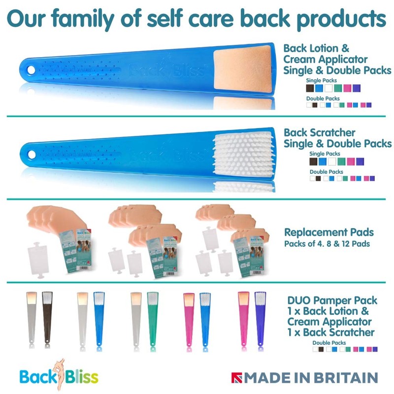 BackBliss Replacement Refill Pads 4x for Back Lotion Cream Applicator