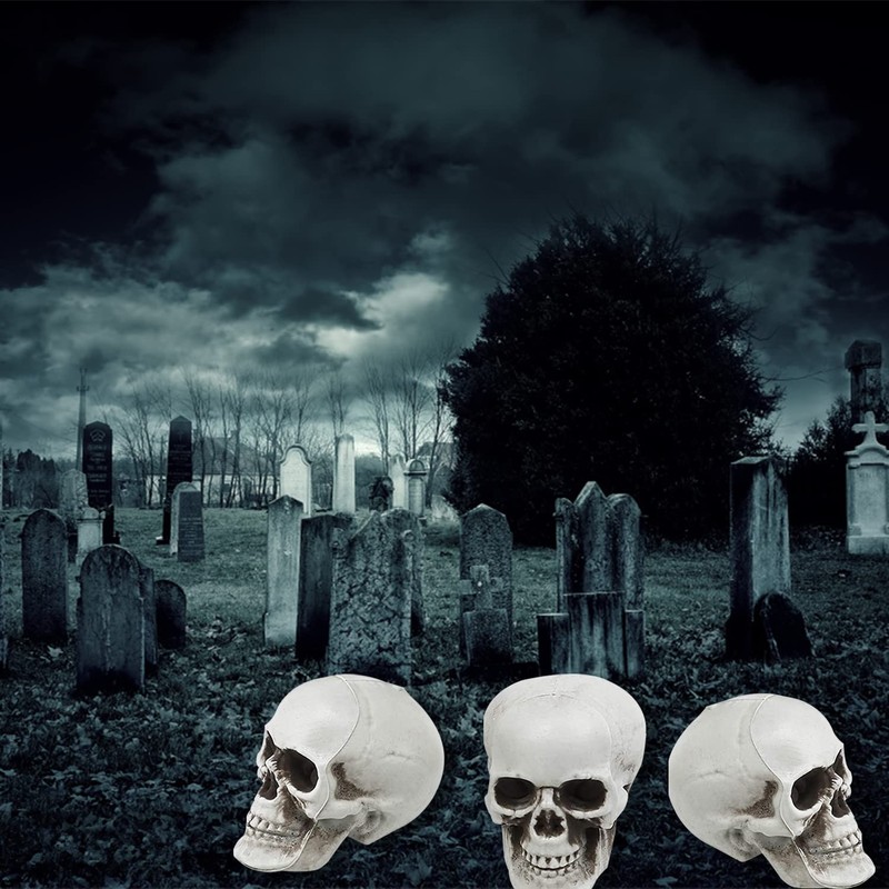 YumSur 10 Pieces Resin Skull Small Realistic Human Skull Replica