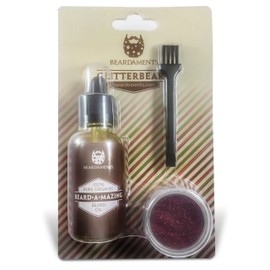 Beardaments Glitterbeard Beard Glitter with Beard Oil and Brush - 4 Colors Available (Gold)