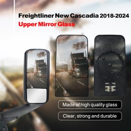 SPLENDID Replacement Mirror Glass for 2018-2024 Freightliner Cascadia, Heated Flat Mirror, High Reflective, Driver/Passenger Side (OEM: 22-78606-506)