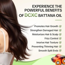 Aceite de Batana 100% Puro y Natural para el Crecimiento del Cabello - Fortalece el Cabello, Reduce el Ruptura y la Caída del Cabello, Mejora el Brillo - Nutrición para Todos los Tipos de Cabello - 60ml