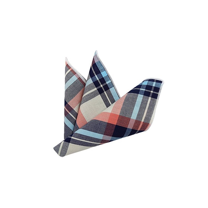 DonDon Men's Casual Checked 23 x 23 cm Cotton Check