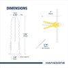 HANGDONE Ribbed Wall Anchors #4-#6 7/8-Inch with Screws 100-Pack, Yellow,