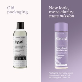 Miniml Nourishing Hair Conditioner - Calming Lavender 400ml, 99.6% Natural, Vegan & Cruelty-Free Conditioner with Pro-Vitamin B5 for Soft, Smooth, Strengthened Hair