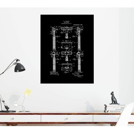 Safety Razor Patent Print Black Matte (16" x 20") M12424
