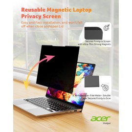 acer 2-Pack Laptop Privacy Screen - for Laptop 15.6 Inch 16:9, Magnetic & Removable Privacy Filter Shield, Anti-Glare Screen Protector, Dual-sided Monitor Shield, For HP, Dell and Other Major Brands