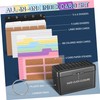 TEHAUX 1set Box Lined Note Cards Binder Storage Case for