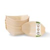 BIOZOYG Pack of 100 Wooden Bowls, 8 cm, Natural, Modern