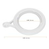 SEUNMUK 50 Pack White Curtain Rings and Hooks, 28mm Plastic
