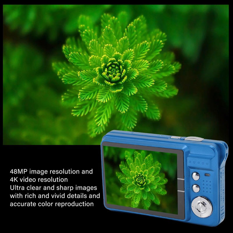 4K Digital Camera 48MP HD 2.7 Inch Screen 8X Zoom