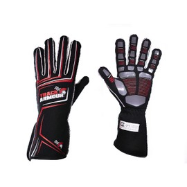 TRACK ARMOUR Series 4 Guantes de carreras SFI 3.3/5 Nomex Tela de agarre de silicona