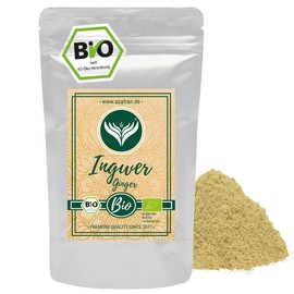 Azafran Organic Ginger Powder, Ginger Root to Powder, Ground 250 g
