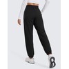 CRZ YOGA Fleece Sweatpants Women Cotton Joggers High Waisted Lounge