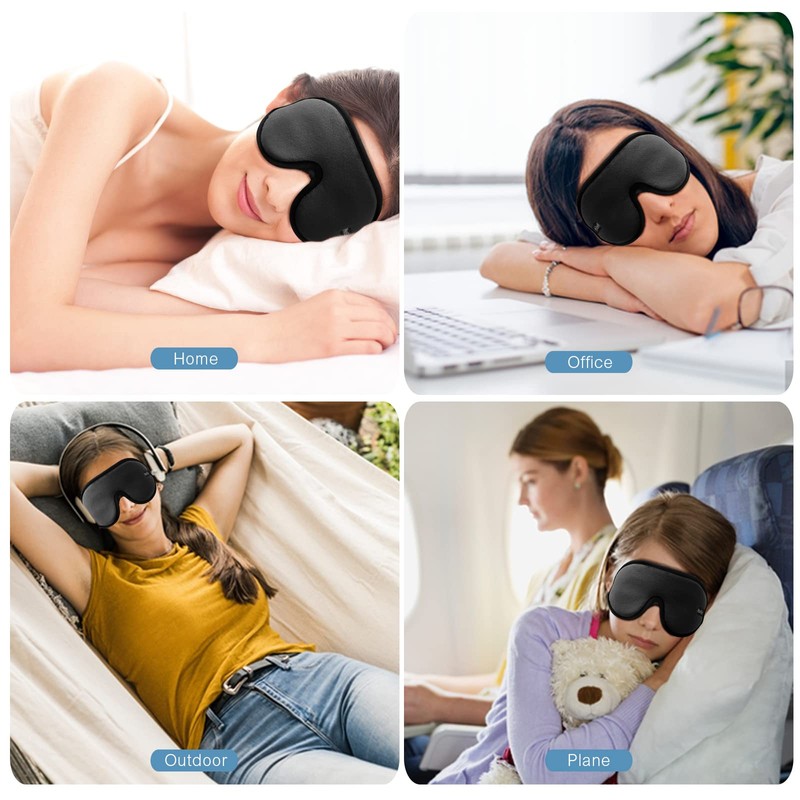 HiiPeak Eye Mask for Sleep, Comfortable Sleep, Breathable, 3D, Blocks