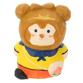 iplusmile Wooden Carved Monkey Figurine Unique Home Decor Solid Wood Monkey Ornament for Tabletop Decoration Lightweight Portable Design