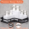 ZVZM Shower Shelf No Drilling Black Corner Shelf, Shower Shelf,