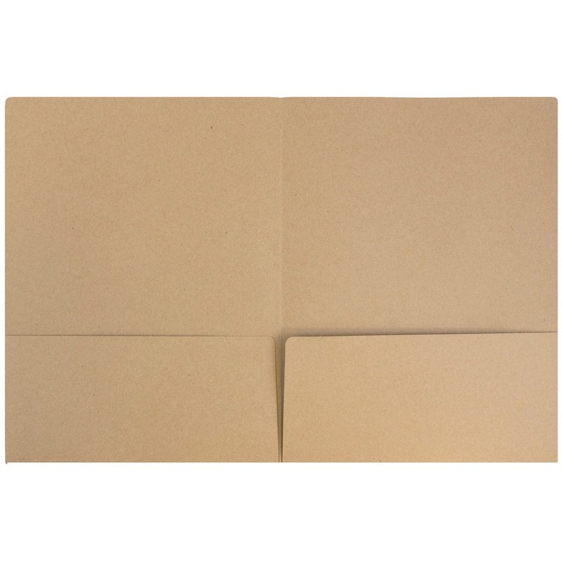 JAM PAPER Premium Matte Cardstock Twin Pocket Folders - Brown
