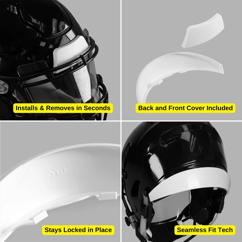 Basic White Riddell Speedflex Front and Back Bumper Cover Kit