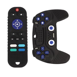 Mordedera Para Bebe, 2 Colorido Control Remoto Educativo Juguetes Sensoriales Para Masticar Silicona de Grado Alimenticio apto para bebés mayores de 6 meses para viajes