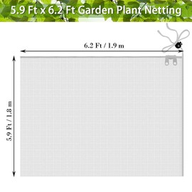 Fruit Tree Netting Covers with Zipper to Protect from Squirrels and Birds Large Netting for Fruit Trees Net Protection, White, 71" x 75", 2 Pack