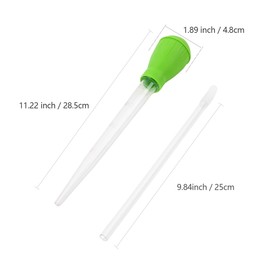 Vagocom 2Pcs Manual Fish Tank Cleaning Tools,30ml Aquarium Water Changer,21 Inches Multifunction Siphon Dropper for Fish Bowl Waste Remover,Aquarium Bottom Gravel Waste Clean,Coral Feeder(Green)